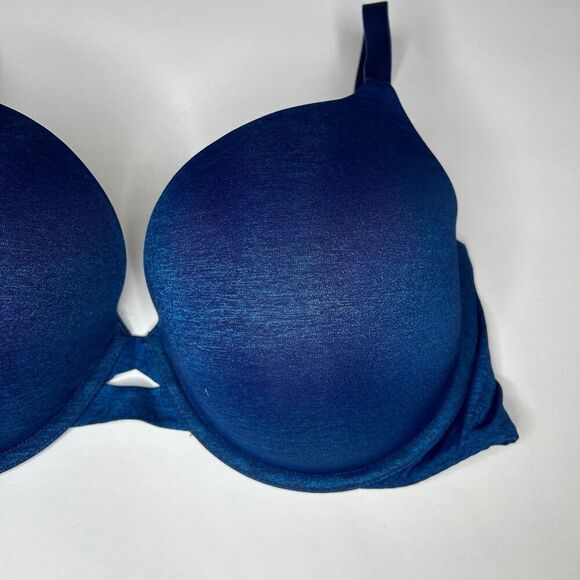 Victoria’s Secret blue heathered padded perfect coverage bra 38DD - Picture 2 of 7